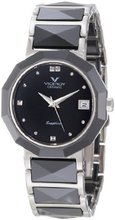 Viceroy 47576-57 Black Ceramic & Stainless Steel Bracelet Date