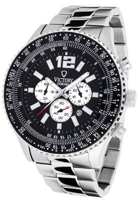 Victory Instruments V-Pilot Chronograph Black/Stainless Sport 3099-BS