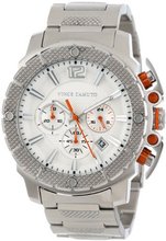 Vince Camuto VC/1020WHSV The Striker Steel Orange Accented Silver-Tone Bracelet Chronograph