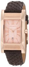 Vince Camuto VC/5022RGBN Leather Rosegold-Tone Date Function Brown Python Strap