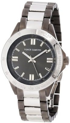 Vince Camuto VC/5053GYTT Round Black Ion-Plated and Silver-Tone Bracelet
