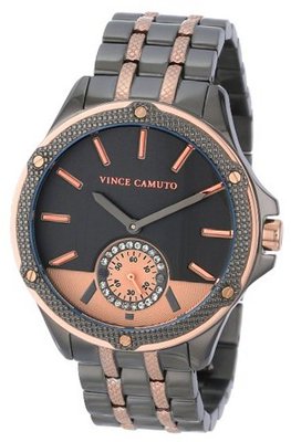 Vince Camuto VC/5083GYTT Swarovski Crystal Accented Gunmetal Rose Gold-Tone Remote Sweep Bracelet