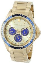 Vince Camuto VC/5086CHGB Blue Swarovski Crystal Accented Gold-Tone Bracelet