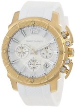Vince Camuto VC/5102WTWT Gold-Tone Chronograph White Resin Strap
