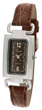 Viva Silver-Tone Brown Dial And Brown Hook Strap #V2791BR
