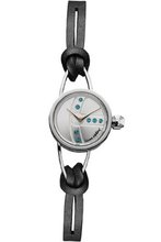 Vivienne Westwood Chancery Quartz with Silver Dial Analogue Display and Black Leather Strap VV081SLBK