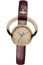 Vivienne Westwood Horseshoe Quartz with Rose Gold Dial Analogue Display and Red Leather Strap VV082RSRD