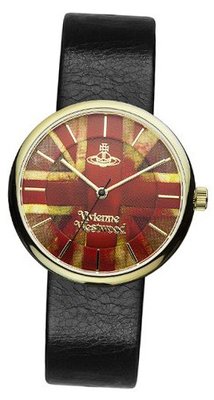 Vivienne Westwood Imperialist II Unisex Quartz with Multicolour Dial Analogue Display and Black Leather Strap VV021UJBK