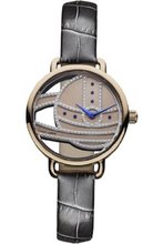 Vivienne Westwood Ladbroke II Quartz with Rose Gold Dial Analogue Display and Grey Leather Strap VV076RSGY