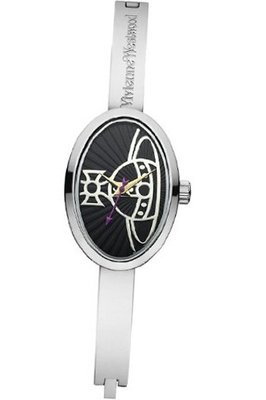 Vivienne Westwood Medal II Quartz with Black Dial Analogue Display and Silver Stainless Steel Bracelet VV019BBKSL