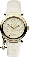 Vivienne Westwood Orb II Quartz with White Dial Analogue Display and White Leather Strap VV006WHWH