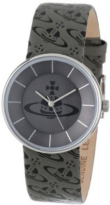 Vivienne Westwood Unisex VV020SLBK Spirit Swiss Quartz Grey Leather Strap