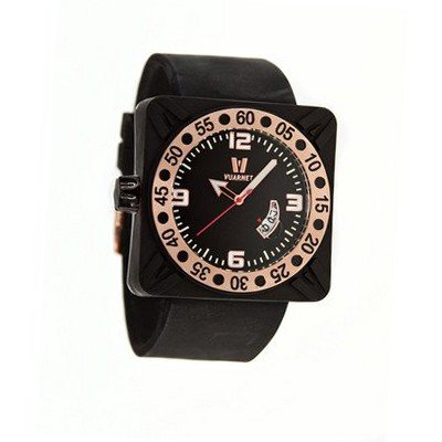 Deepest Gent in Black with Rose Gold Bezel