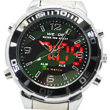 WEIDE Analog-digital Black Bezel Camouflage Case  LED