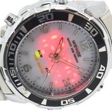 WEIDE Analog-digital Black Bezel White Case  LED