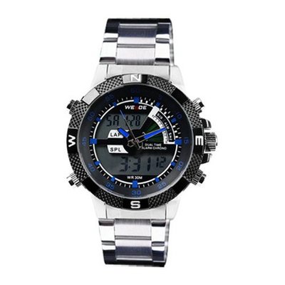 Weide Fashion Dual Time Display Stainless Steel WH1104-SB
