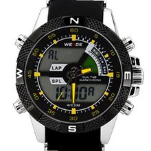 Weide Yellow Hands Dual Time Alarm Wrist WH1104-RY