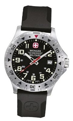 Wenger Swiss Military 79307 Off-Road Black Dial Rubber Strap