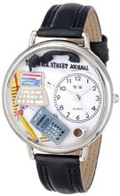 uWhimsical Watches Whimsical es Unisex U0610005 Accountant Black Padded Leather 