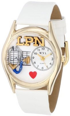 Whimsical es C0610012 Classic Gold LPN White Leather And Goldtone