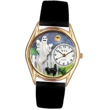 Whimsical es C1220006 Classic Gold Christmas Gingerbread White Leather And Goldtone