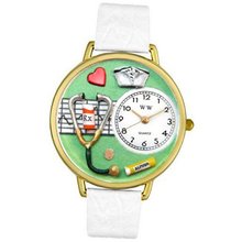 Whimsical es G0620041 Unisex Gold Nurse Green White Skin Leather And Goldtone