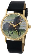 Whimsical es Kids' P0110029 Classic Morgan Horse Black Leather And Goldtone Photo