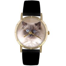 Whimsical es Kids' P0120049 Classic Ragdoll Cat Black Leather And Goldtone Photo