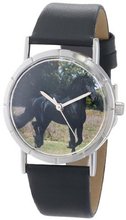 Whimsical es Kids' R0110025 Classic Friesian Horse Black Leather And Silvertone Photo