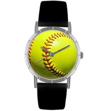 Whimsical es Kids' R0840003 Classic Softball Lover Black Leather And Silvertone Photo