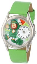 Whimsical es S1224003 St. Patrick's Day with Irish Flag Green Leather