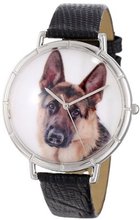 Whimsical es T0130040 German Shepherd Black Leather And Silvertone Photo