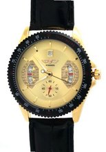 WINNER  SubDials Calendar Date Gold Chronograph Minute Disk Tachymetre Bezel Automatic es