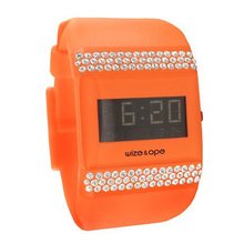 uWize and Ope Wize & Ope Unisex All Over Strass Digital WO-ALL-12S with Orange Dial and Touch Screen 