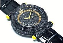 uWolfe Watches Bling Black and Yellow for  and 