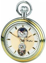 Woodford Mechanical Pocket , 1039, Two-Colour Self Standing Moon-Phase with Chain (Suitable for Engraving)