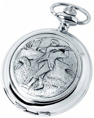 Woodford Skeleton Pocket , 1881/SK, Chrome-Finished Golfing Pattern with Chain (Suitable for Engraving)