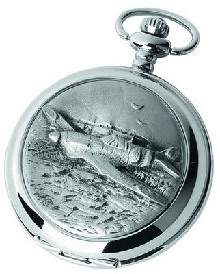Woodford Skeleton Pocket , 1892/SK, Chrome-Finished Hurricane Fighter Pattern with Chain (Suitable for Engraving)