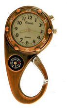 Clip on Bag Pocket W/compass & Back Light Copper Color
