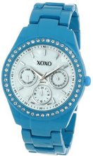 XOXO XO113 Rhinestone Accent Turquoise Enamel Bracelet