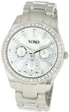 XOXO XO5301A Rhinestone-Accented Silver-Tone Bracelet