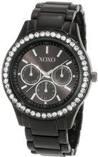 XOXO XO5403 Black Enamel Bracelet With Rhinestones Accent