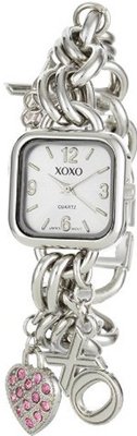 XOXO XO7027 Silver Dial Silver-tone Charm Bracelet