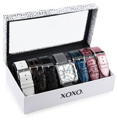 XOXO XO9024 Seven Color Crocodile/Snake Interchangeable Strap Set