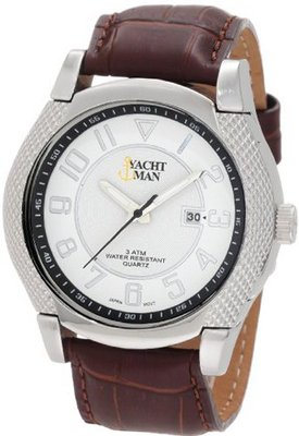 Yachtman YM0267BR Brad Textured Round Case with Silver Dial