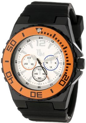 Yachtman YM761-OR Round Silver Dial with Black Silicone Strap