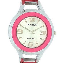 Zaza London Dome Shaped Dial Pink Strap Ladies LLB853