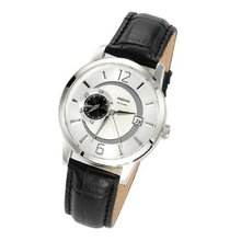 Zeeme es 095000016 Automatic with Silver Leather Strap