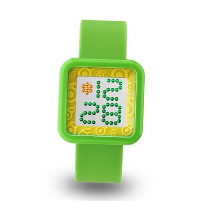 Zerone Dazzled Green Yellow Swarovski Crystal Digital