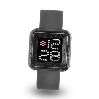 Zerone Dazzled Transparent Black Swarovski Crystal Digital